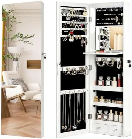 con specchio a figura intera,  - Full Length Mirror Jewelry Armoire recensione e prezzo