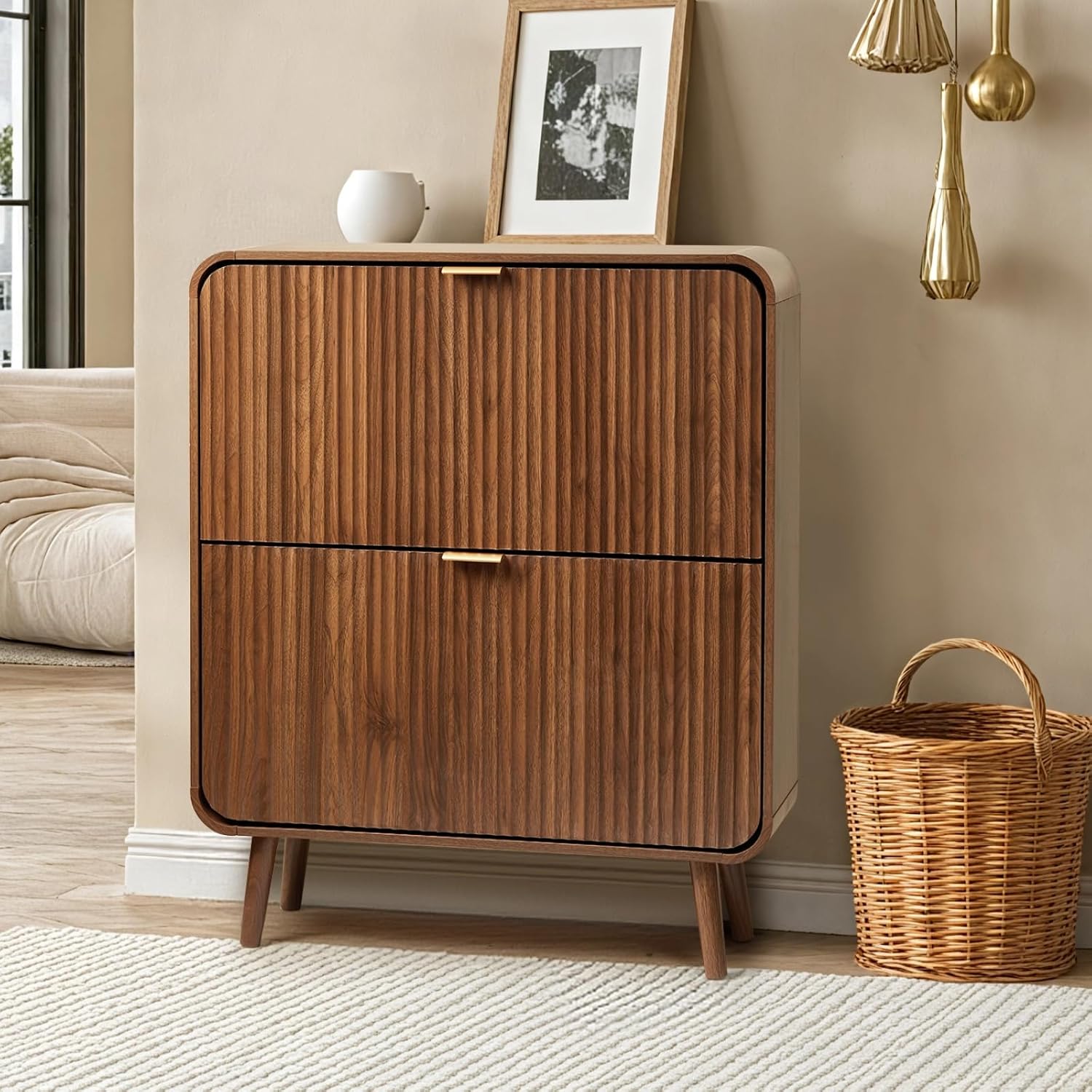 Mobiletto porta scarpe scanala - Shoe Rack Cabinet Narrow Entryway recensione e prezzo