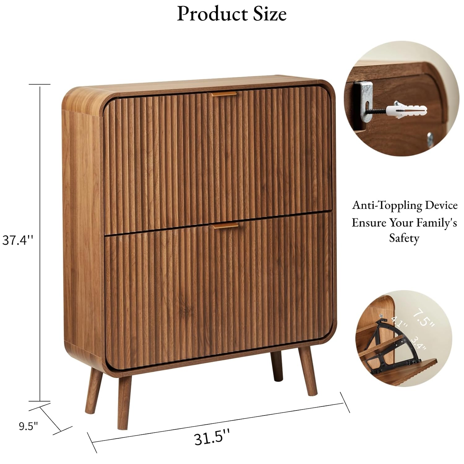 Mobiletto porta scarpe scanala - Shoe Rack Cabinet Narrow Entryway recensione e prezzo