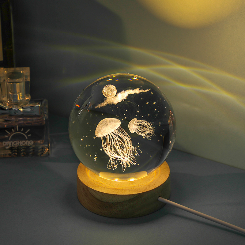 Luce notturna a LED con sfera  - Floating Nightstand With Led Light recensione e prezzo
