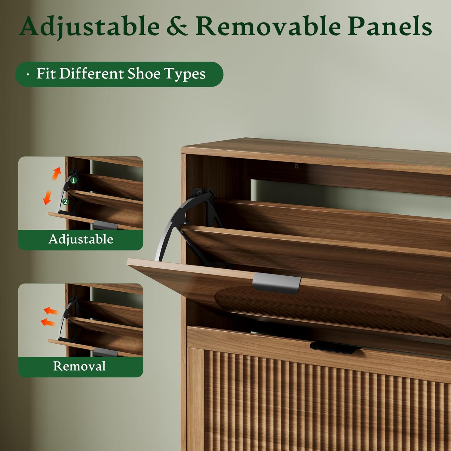 Mobiletto per Scarpe con 2 Cas - Shoe Rack Cabinet Narrow Entryway recensione e prezzo
