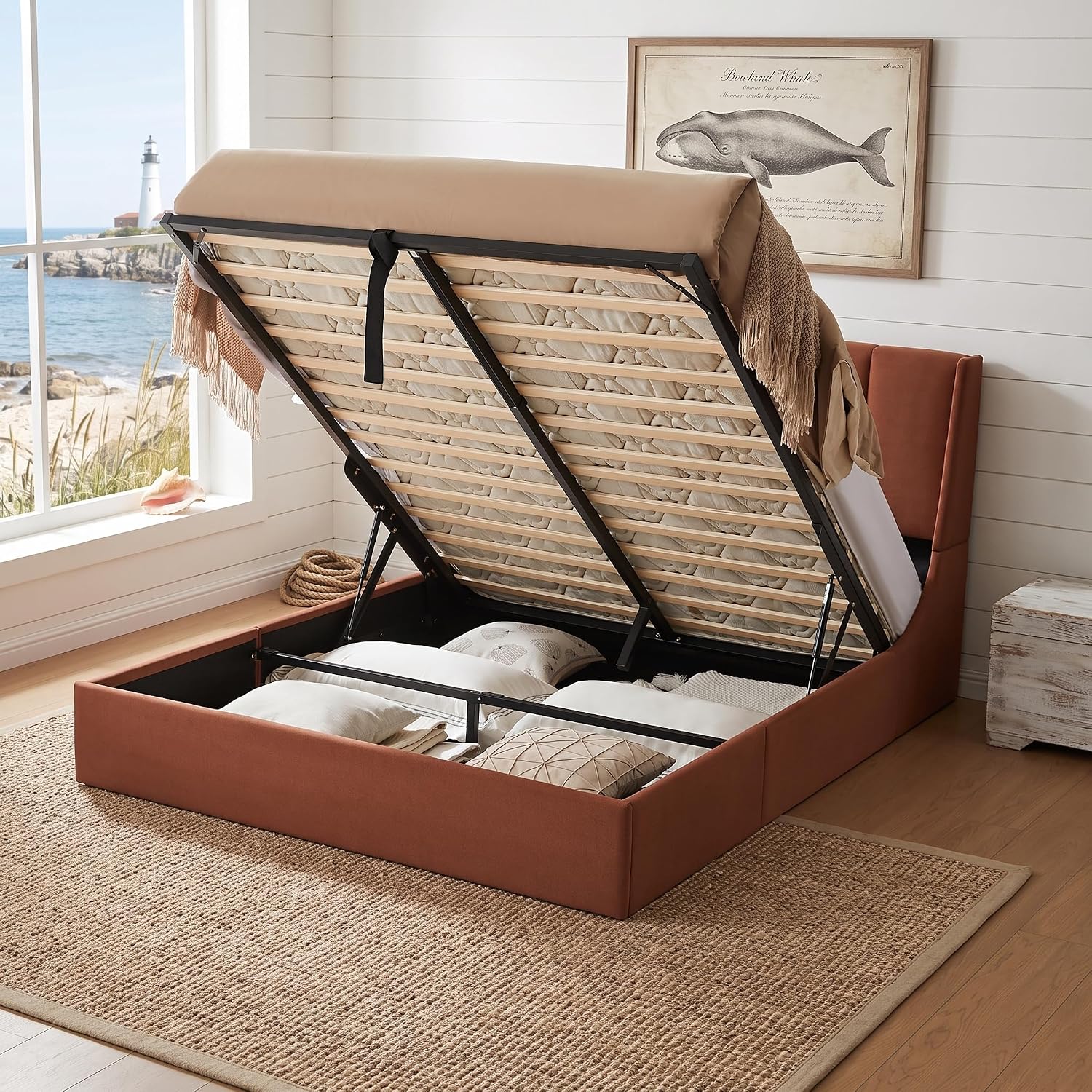 Letto Queen Size con Contenito - Gas Lift Storage Bed Hydraulic recensione e prezzo