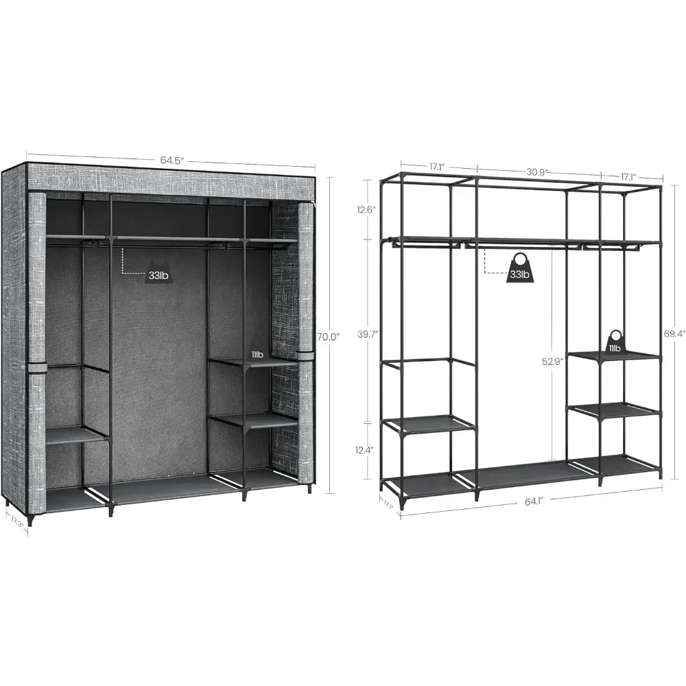 Armadio Portatile da 64,5 Poll - Wardrobe Closet Portable Fabric Cover recensione e prezzo