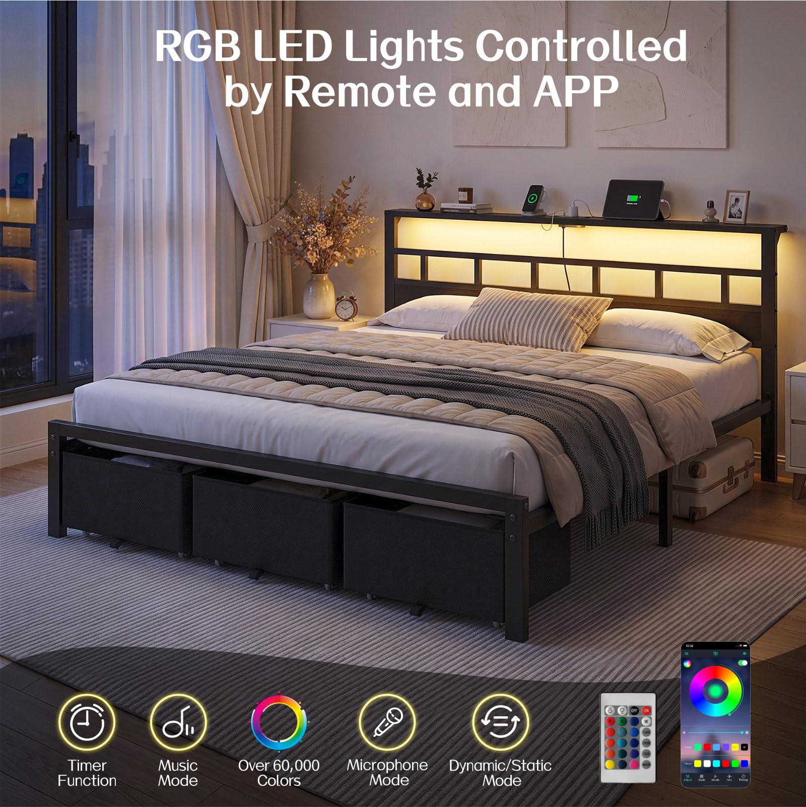 Struttura per letto matrimonia - King Size Bed Frame With Storage Drawers recensione e prezzo